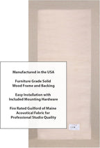 ATS Acoustics Home Office Residential Acoustic Treatment Room Kit Sound Absorbing Acoustic Panel 6 Pack for 50-100 Sq Ft (Cream)