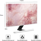 Baocicco Fashion Pink Marble Waterproof Television Cover 45, 46, 47, 48 Inch Full Body Covers for Television Screen Panel Case Computer Sleeve Compatible with PC, Desktop and TV LED LCD OLED