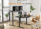 Claiks Standing Desk with Drawers, 48x24 Inch Electric Stand Up Desk, Adjustable Height Computer Workstation, Black