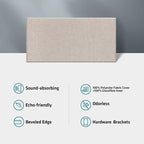 23.62" X 11.81" X 2" Fiberglass Wall Panel, 4 Pack Acoustic Panels, Acoustic Panels Sound Absorbing for Office, Studio, Home Theatre - Linen