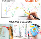 Shuttle Art Dry Erase Markers, 16 Colors Whiteboard Markers,Fine Tip Dry Erase Markers for Kids,Perfect For Writing on Whiteboards, Dry-Erase Boards,Mirrors,Calender, School Office Supplies