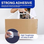 RAZCC Clear Packing Tape, 12 Rolls Heavy Duty Packaging Tape with Dispensers for Packing Shipping Moving and Sealing, Thicker Packing Tape-2" x 65 Yards Per Roll, 780 Total Yards