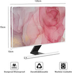 Baocicco Abstract Waterproof Television Cover with Pink Marble Design 50, 51, 52 Inch Full Body Cover for TV Screen Weatherproof Dust-Proof TV Screen Covers Sleeve Compatible with LED OLED Desktop