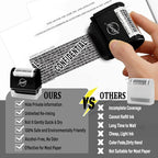 Miseyo Identity Theft Protection Roller Stamp Set - Black (6 Refill Ink Incleded)
