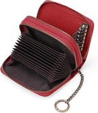 GOIACII Small Genuine Leather Wallet for Women, RFID Blocking Credit Card Holder Wallet