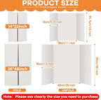 Henoyso 12 Pcs 14 x 22 Inch White Trifold Poster Board Large Tri Fold Presentation White Display Board Foldable Paperboard for Science Fair School Business Project Exhibition