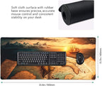 CANFLASHION Gaming Mouse Pad,Large Mouse Pads for Desk,Non-Slip Rubber Base Extended Mousepad,XXL Keyboard Mouse Mat,Computer Keyboard Desk Pad with Stitched Edges,35.4x15.8inch,Antique World Map
