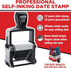 Mark 2000 5460 Professional Self Inking Date Stamp with Custom Text - Up to 6 Lines of Text