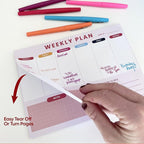 Weekly Planner Notepad – Tear-Off Weekly to do List Notepad, Weekl y Desk Calendar Notebook for Productivity, Task Planner for Time Management, Project Planner with 50 Planning Sheets