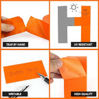 BOMEI PACK Orange Painters Tape 1 Inch - Paint Tape 10 Rolls x 1 Inch x 55 Yards - Painter's Tape Orange Masking Tape for Walls Painting, DIY Crafting, Decoration, and School Project, Total 550 Yards