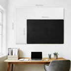 Vision Board 36x24, Thicken Felt Pin Board for Bedroom Dorm or Personal Creative Space with 20 Pushpins and 20 Postcards, Black