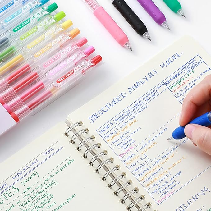 Jelly colors Journal Planner Pens Colorful 0.5mm Markers Fine Tip Drawing Pen Porous Fineliner Pen for Bullet Journaling Writing Note Taking Coloring Art Office School Supplies (12 jelly colors)