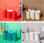AonT Design Small Desk Organizer - Red Pen Tray & Holder (Multi-Compartment) (Made in Korea) – Modern Office Storage Supplies Organizer and Aesthetic Decor for Accessories