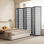 VEVOR Room Divider, 6 Panel Japanese Room Divider, Folding Privacy Screen Indoor, Portable Partition Dividers and Decoration Screens, for Room Separation, Home, Office, Restaurant & Bedroom (Black)