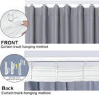 Cbsroro Room Divider Blackout Curtain Track Curtains Wall Dividers Panels Screen for Living Rooms Bedroom Office Privacy Partition Separation, W120 × L120 Inch,1 Panel, Light Grey