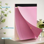 2 Pack Legal Pads 8.5 x 11 Pink Note Pads 8.5 x 11 Purple Notepad 8.5 x 11 Perforated Writing Pads 8.5 x 11 Lined Paper Pads Wide Ruled Pad of Paper 30 Sheets Notebook for Study, To-Do Lists, Office