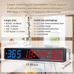 LED Countdown Clock, 999 Days, 23 Hours, 59 Minutes, 59 Seconds, Event Countdown Clock/Factory Accepts Your Exclusive Customization (2.1 inches 3 Blue+6 red)