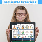Communication Book Bulk 162 Laminate Icon Picture Cards with 5 Multicolor Dividers 1 Sentence Strip for Autism Vocabulary Language Speech Articulation Learning Supplies(Cartoon)
