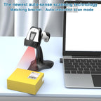 2D Handheld Wireless Barcode Scanner with Stand 3-in-1 Bluetooth bar Code Scanners - Cordless, Rechargeable 1D and 2D Barcode Scanner for Inventory - Wireless, Handheld, USB Bar Code/QR Code Scanner