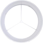 Set of 2 Pure White Linen Drum Lamp Shade 13" Top x 13" Bottom x 10" High (Spider) Contemporary Lamp Shades for Table Lamps & Bedside Lamps Replacement Lampshade - GO&SO - Assembly is Required