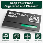 Noah Baby ""9x5 Privacy Slider Sign - In Use/Available for Mother's Rooms, Conferences, Wellness Areas | Office & Hospital Door Indicator"", Black