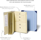 Savor | The Folio™ Document Organizer 2025 Edition | Premium Life Binder Acid-Free Custom Dyed Cloth-Bound Accordion Organizer w/ 10 Expandable Pockets | File Folders for Home Organization (Slate)