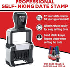Mark 2000 5430 Professional Self Inking Date Stamp with Custom Text - Up to 4 Lines of Text