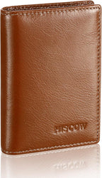 Leather Business Card Case Holder for Men & Women, Italian Calfskin