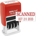 MaxMark Self-Inking Rubber Date Office Stamp with Scanned Phrase & Date - RED Ink (Max Dater II), 12-Year Band