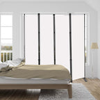MAYOLIAH 4 Panel Room Divider Screen 6Ft Tall Foldable Privacy Dividers Indoor Wall Partition Room Separator White