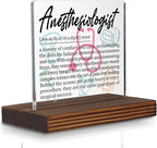 Anesthesiologist Gifts, Thank You Appreciation Gifts for Anesthesia Doctors Week Graduation Birthday Christmas Surgical Support Staff Office Desk Decor Decorative Signs Plaque PA021