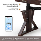 EUREKA ERGONOMIC Ark SWS Standing Desk, 63 inch Executive Desk w Drawers,Modern X-Shaped Leg Luxury Home Office Computer Desk w Monitor Stand,Colorblock Smoked Oak