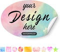Custom Stickers Personalized Labels - Customized Stickers with Any Design Image Logo Text,Custom Stickers for Business Logo,Custom Thank You Label Stickers,100 Labels (Oval,6"x4")