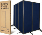 Strongbird Room Partition,Folding Privacy Divider,Office Partition Dividers,Office Dividers Wall, 10'6"W x 6'7"H,Blue