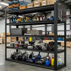 Storage Shelves with Pegboard,72“*48" Wide 24”Heavy Duty Garage Shelving Units and Storage,Metal Shelving Adjustable Shelves,Garage Storage Rack,Industrial Utility Organization For Kitchen,Pantry