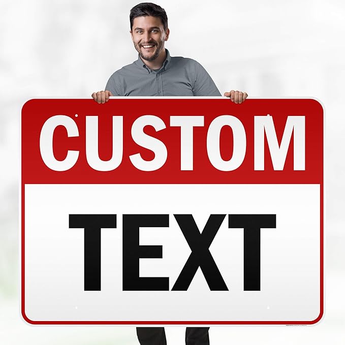 Custom Sign, Custom Sign for Business, Indoor/Outdoor use. 36x48 Inches, Reflective, Rust Free DiBound, Fade Resistant, Made in USA by My Sign Center (Header)