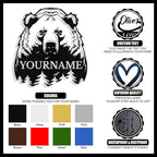 Custom Bear Metal Sign, Custom Bear Metal Wall Art Decor, Personalized Last Name Signs for Home, Rustic Farmhouse Black Wall Decor for Cabin, Bedroom, Living Room, Porch