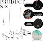 Jetec Acrylic Book Stand Clear Easel Stand for Display Acrylic Plate Postcard Picture Display Holder for Picture Book Decorative Plate Platter Photo(6 x 4 x 5.5 Inch)