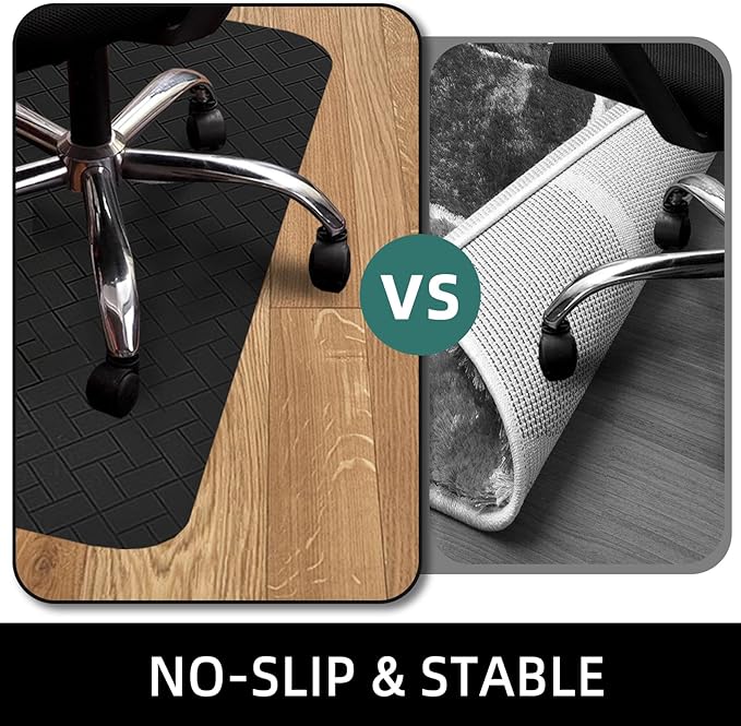 Office Chair Mat for Hard Floor, 48"x36" Computer Chair Mat, Multi-Purpose Desk Floor Protector for Work, Home, Gaming