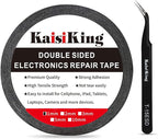 Kaisiking 1mm x 50M LCD Repair Tape for Phone Screen, Adhesive Tape with 1 Tweezers for Cell Phone, iPad, Tablets, Laptops, Camera