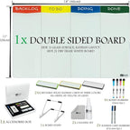 pmxboard Project Management Board Set, Combo Kit X. Agile Management Bundle Project Board Kit. Project Management Planner Toolkit. Full Magnetic Kanban Board Set, Desktop Kanban Board Set, 2 in 1
