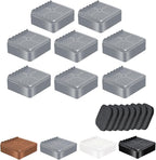 shouwuhho Furniture Risers, 8 Pack Bed Risers with Non-Slip Grip and Heavy Duty Support, 1 Inch 2 Inch 3 Inch 4 Inch Height Lift for Couch, Sofa, Table, Desk, Chair, Refrigerator - Gray, 1 Inch