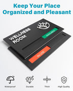 Wellness Room Sign - Do Not Disturb Privacy Slide Door Sign In Use And Available Slider Indicator Tells Whether Room Vacant Or Occupied