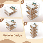 2 Pack Acrylic Paper Tray Organizer for Desk Clear File Organizer,Acrylic Desk Organizers and Accessories Sorter,Perfect for File Paper, Ipad, Letter, A4 Office File, Books, Notes.