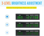 Large Display Digital Countdown Clock, LED Large Display Count Up/Count Down Timer, 999 Days Countdown Calendar for Christmas Retirement Birthday Event Timer with Remote Control (Green)