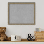 Amanti Art Silver Framed Magnetic Board 18x22 Small Vision Board for use with Magnets, 100% Metal Sheet to Display Items as Office Decor or for Home Organization in mudroom, Kitchen or Kids Room