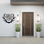 Personalized Monogram Antlers with Initials and Name Sign Custom Last Name Sign Personalized Family Name Sign Personalized Metal Sign Antler Monogram Letter Sign Wedding Housewarming Anniversary Gift