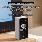 Digital Hourglass Timer, Rechargeable Magnetic Visual Timer with Large LED Display, Adjustable Volume for Classroom, Cooking, Fitness, Baking, Kids Learning & Teaching (White)