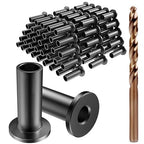 BLIKA 120 Pack Black Stainless Steel Protector Sleeves for 1/8" 5/32" or 3/16" Deck Cable Railing, for Wood/Composite Posts, T316 Marine Grade, Black Cable Railing Protector Sleeves