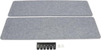 ReFocus Raw Clamp-On Acoustic Desk Divider Mounted Privacy Panel Set – Reduce Noise & Visual Distractions for Office, Study (Castle Gray, 2× Panels (60"×16"))